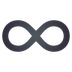 How Infinity emoji looks on Joypixels.