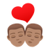 How Kiss: Man, Man, Medium Skin Tone emoji looks on Joypixels.