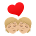 Bagaimana Kiss: Medium-Light Skin Tone emoji terlihat di Joypixels.