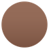 Bagaimana Brown Circle emoji terlihat di Joypixels.