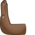 Bagaimana Leftwards Pushing Hand: Medium-Dark Skin Tone emoji terlihat di Joypixels.