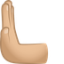 Hur Hand som knuffar åt vänster: mellanljus hy emoji ser ut på Joypixels.