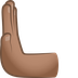 How Leftwards Pushing Hand: Medium Skin Tone emoji looks on Joypixels.