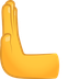 How Leftwards Pushing Hand emoji looks on Joypixels.