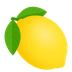 How Lemon emoji looks on Joypixels.