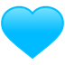 Bagaimana Light Blue Heart emoji terlihat di Joypixels.