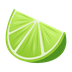 How Lime emoji looks on Joypixels.