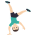 How Man Cartwheeling: Light Skin Tone emoji looks on Joypixels.