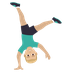 How Man Cartwheeling: Medium-Light Skin Tone emoji looks on Joypixels.