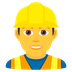 How Man Construction Worker emoji looks on Joypixels.