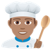 Bagaimana Man Cook: Medium Skin Tone emoji terlihat di Joypixels.