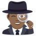 Bagaimana Man Detective: Medium-Dark Skin Tone emoji terlihat di Joypixels.