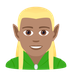 Bagaimana Man Elf: Medium Skin Tone emoji terlihat di Joypixels.