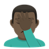 Bagaimana Man Facepalming: Dark Skin Tone emoji terlihat di Joypixels.