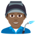 Bagaimana Man Factory Worker: Medium-Dark Skin Tone emoji terlihat di Joypixels.