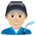 How Man Factory Worker: Medium-Light Skin Tone emoji looks on Joypixels.