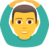 Bagaimana Man Gesturing OK emoji terlihat di Joypixels.