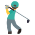 Wie Golfer Emoji auf Joypixels aussieht.