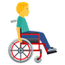 How Man in Manual Wheelchair Facing Right emoji looks on Joypixels.