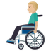 Bagaimana Man in Manual Wheelchair: Medium-Light Skin Tone emoji terlihat di Joypixels.