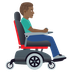 Bagaimana Man in Motorized Wheelchair Facing Right: Medium-Dark Skin Tone emoji terlihat di Joypixels.