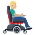 Bagaimana Man in Motorized Wheelchair Facing Right: Medium-Light Skin Tone emoji terlihat di Joypixels.