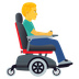 Bagaimana Man in Motorized Wheelchair Facing Right emoji terlihat di Joypixels.