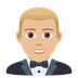 How Man in Tuxedo: Medium-Light Skin Tone emoji looks on Joypixels.