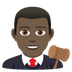 How Man Judge: Dark Skin Tone emoji looks on Joypixels.