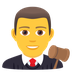 Bagaimana Man Judge emoji terlihat di Joypixels.