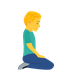 How Man Kneeling Facing Right emoji looks on Joypixels.