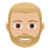 Bagaimana Person: Medium-Light Skin Tone, Beard emoji terlihat di Joypixels.