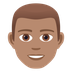 How Man: Medium Skin Tone emoji looks on Joypixels.