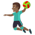 Wie Handballspieler: mitteldunkle Hautfarbe Emoji auf Joypixels aussieht.