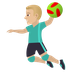 How Man Playing Handball: Medium-Light Skin Tone emoji looks on Joypixels.