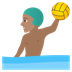 Wie Wasserballspieler: mittlere Hautfarbe Emoji auf Joypixels aussieht.