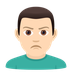 Bagaimana Man Pouting: Light Skin Tone emoji terlihat di Joypixels.