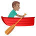 Bagaimana Man Rowing Boat: Medium Skin Tone emoji terlihat di Joypixels.