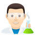 How Man Scientist: Light Skin Tone emoji looks on Joypixels.