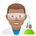 How Man Scientist: Medium Skin Tone emoji looks on Joypixels.