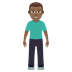 How Man Standing: Medium-Dark Skin Tone emoji looks on Joypixels.