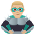 How Man Supervillain: Medium-Light Skin Tone emoji looks on Joypixels.