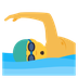 How Man Swimming emoji looks on Joypixels.