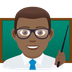 Bagaimana Man Teacher: Medium-Dark Skin Tone emoji terlihat di Joypixels.