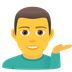 How Man Tipping Hand emoji looks on Joypixels.