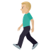 How Man Walking: Medium-Light Skin Tone emoji looks on Joypixels.