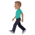 Bagaimana Man Walking: Medium Skin Tone emoji terlihat di Joypixels.