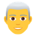 Bagaimana Man: White Hair emoji terlihat di Joypixels.