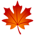 How Maple Leaf emoji looks on Joypixels.