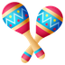 Come Maracas emoji appare su Joypixels.